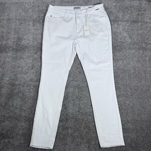 NWT Judy Blue Pants Women's 15/32 White Skinny Fit Mid Rise‎ Stretch